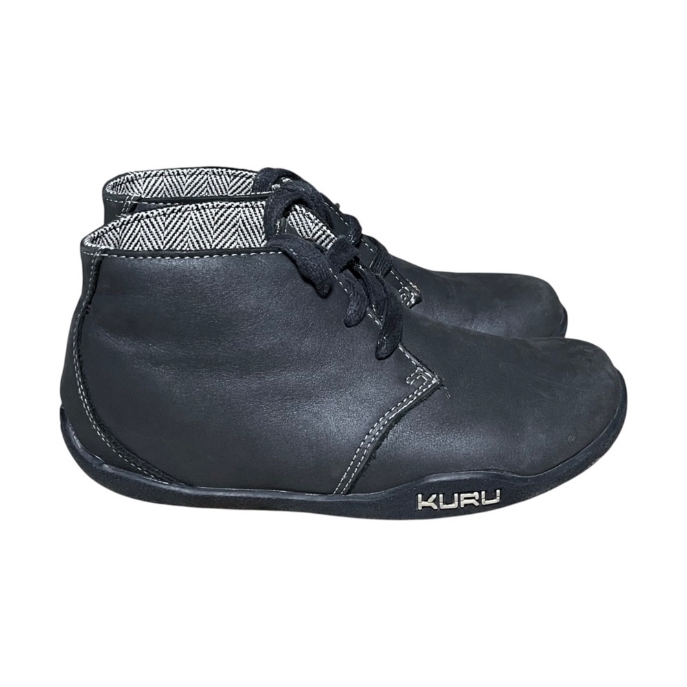 Kuru Aalto Chukka Boots Size 7 Women's Black Leather Desert Comfort Shoes Flats
